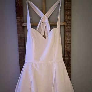 White Formal Bow Back Dress